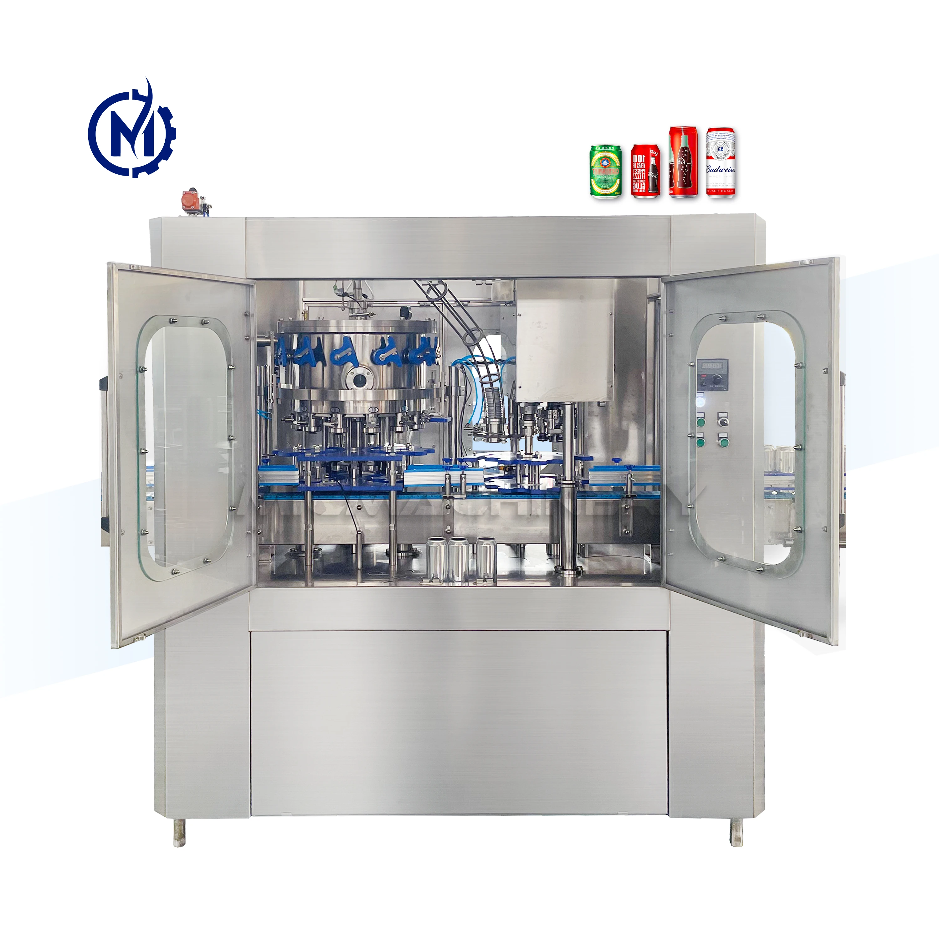 Automatic filler plant soda drink beer aluminum can filling machine for carbonated beverage