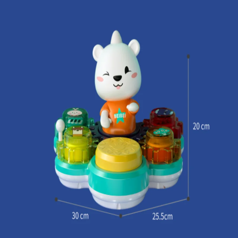Детский Музыкальный барабан Bear Rhythm музыкальная игрушка для малышей музыкальные инструменты