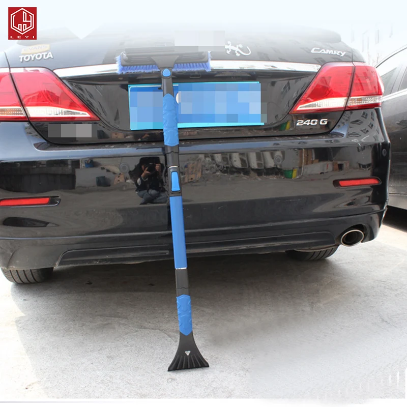 
LEYI High quality ice shovel snow brush combination retractable handle for car 