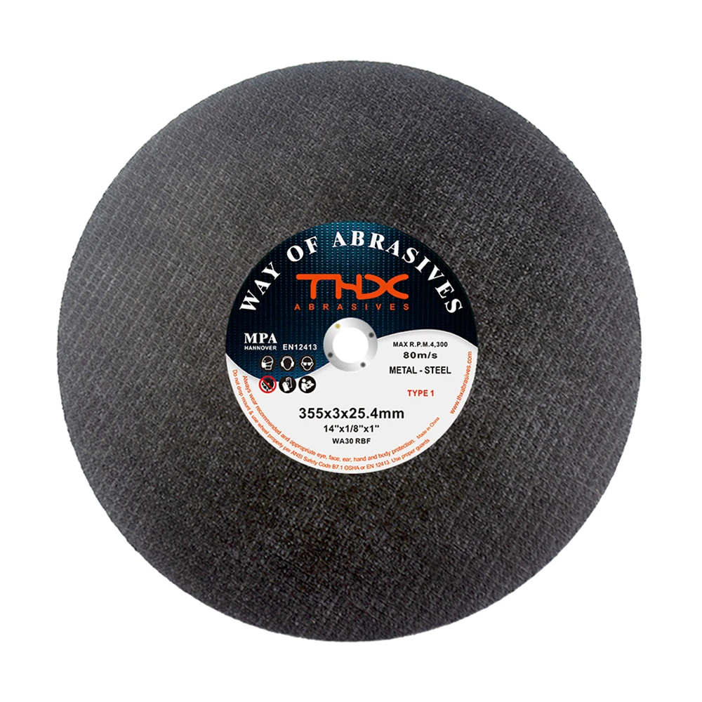 350mm Bonded Cutting Disc 14-inch Reinforced Resinoid Cut-off Wheel 350x3.0 for Metal / Steel / Railway