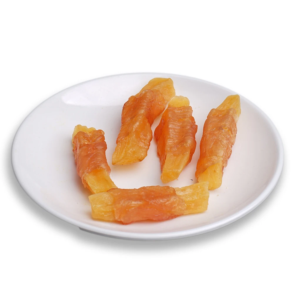 China Premium Pet Treats chicken/duck wrapped sweet potatoes dried premium food for dogs