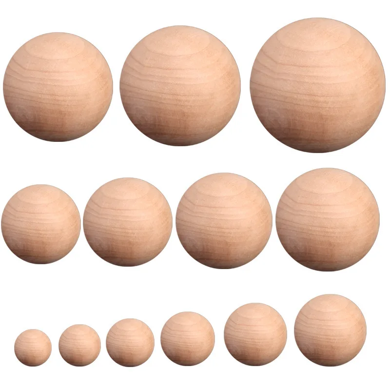 35mm to 70mm beech wood ball Wood Spheres Smooth Round Wood Balls for Crafts & DIY Projects