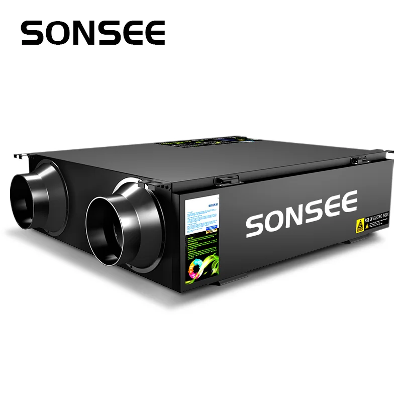 High efficiency heat recovery wall amount energy recovery Ventilation system Household two-way air flow air heat recuperator