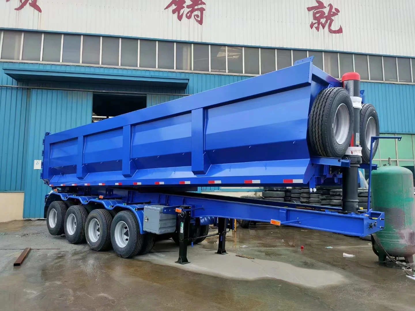 China Factory JT Used Supply 45 Cubic Meter Rear End Dump Truck U-Shaped Tipper Semi Trailers