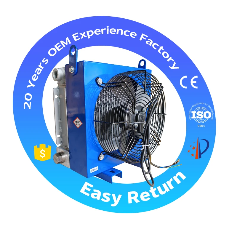 Professional Mechanical Accessories hydraulic Oil Cooler With Fan Heat Exchanger Aluminum build