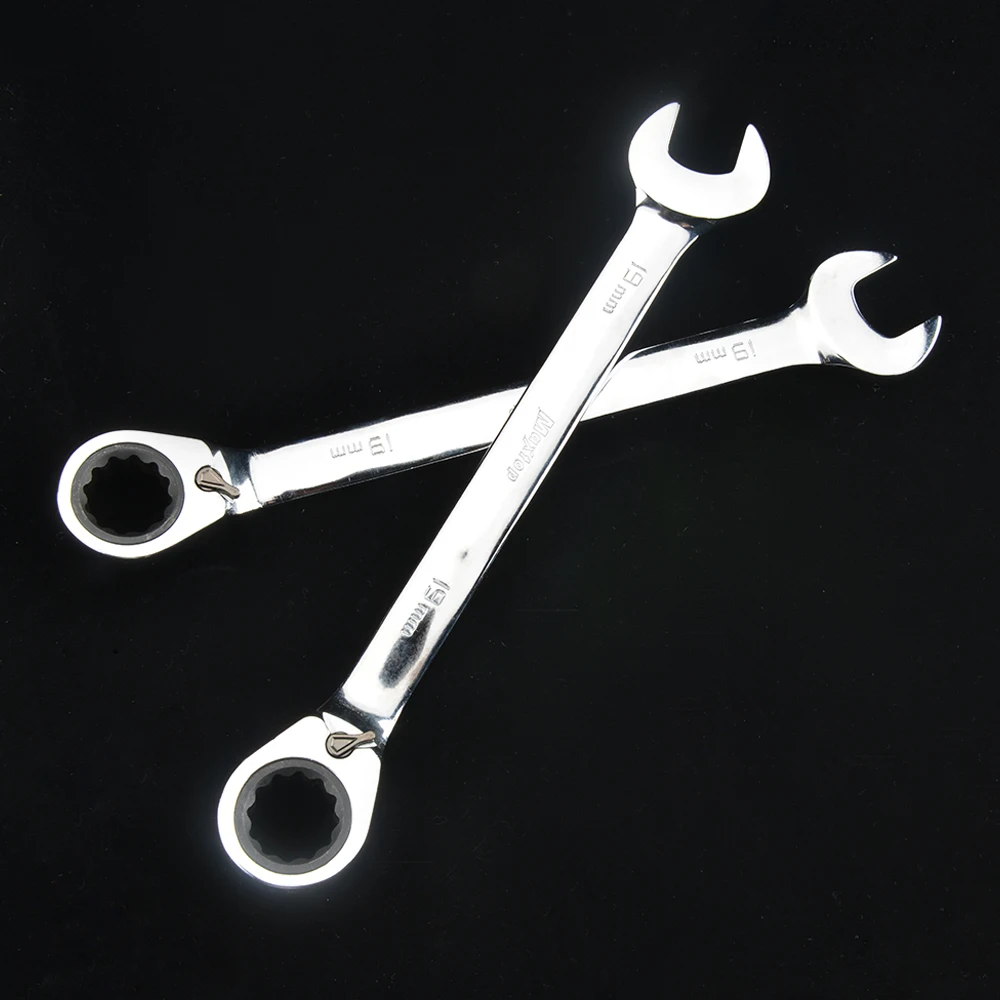 Reversible combination ratchet adjust torqu wrench spanner