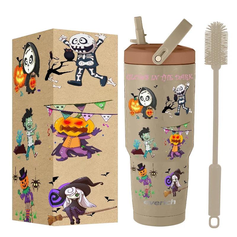 How Sell Stainless Steel Tumblers  Glow Cups With Straw color Customization