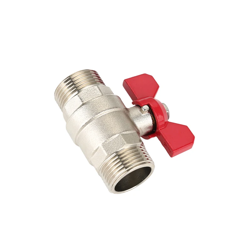 Factory Manual Brass Ball Valves 1/2'-1' Sizes with Butterfly Handle for Gas Water Oil-OEM Customization Supported