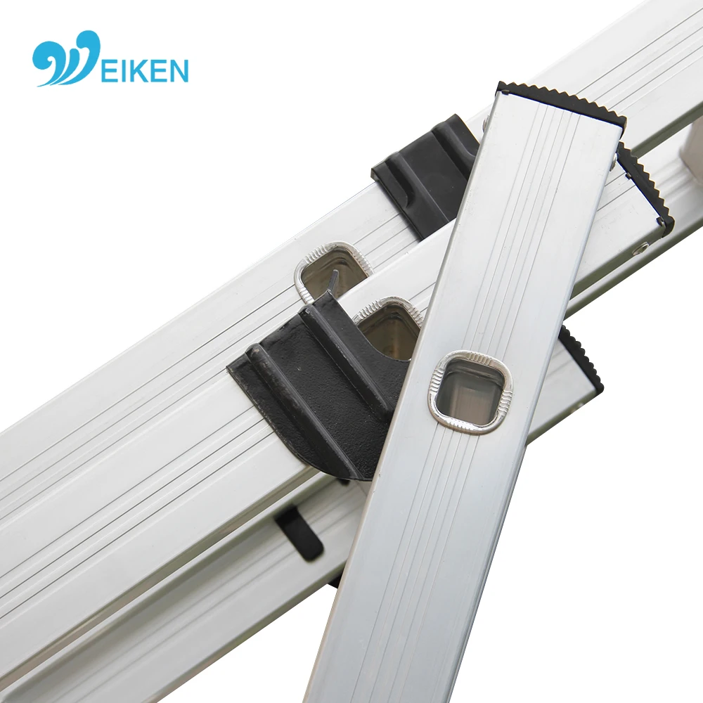 22ft 6.7M High Quality 3 Section Aluminium Step Ladders Industrial  Safety Folding Stair 4 in 1 Multipurpose Extension Ladder