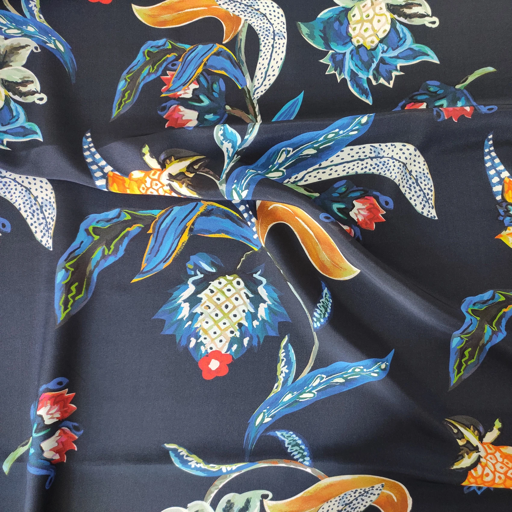 Шелковая ткань Жоржетта лучшего качества, шелковая ткань