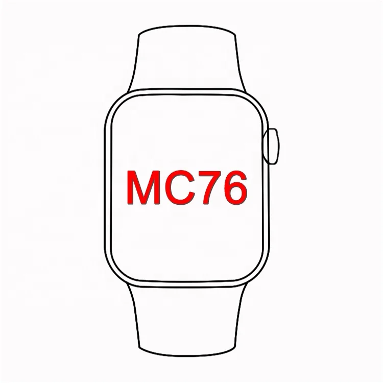 MC76 Smart Watch Bracelet BT Call Two Button Spin Key 1.7 Inch Screen Body Temperature MC 76 72 Pro Smartwatch