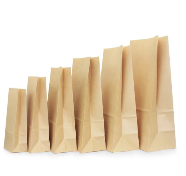 Factory direct fashion multifunctional food grade kraft paper takeaway packaging bag