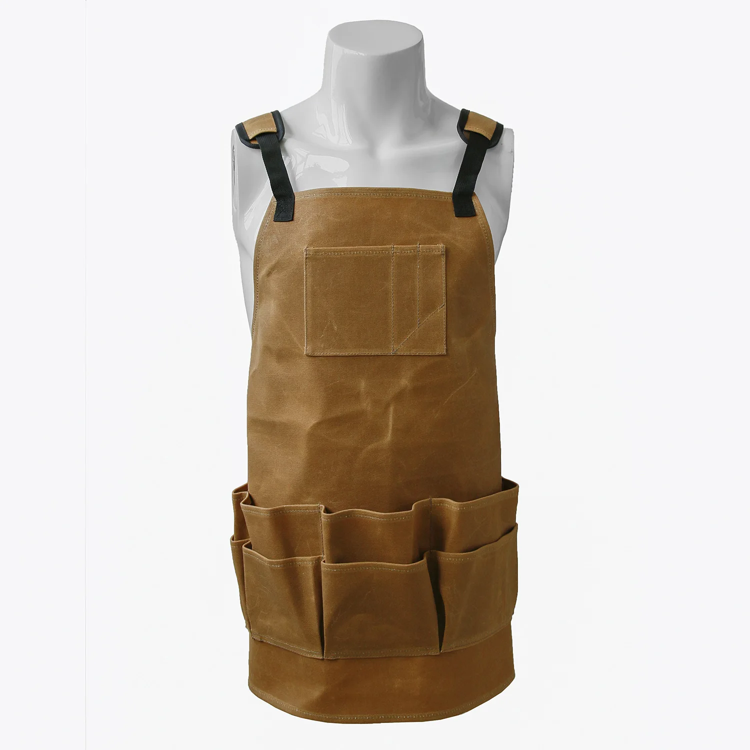 Wet wax waterproof canvas apron thickened waterproof and oil proof tool apron garden denim apron