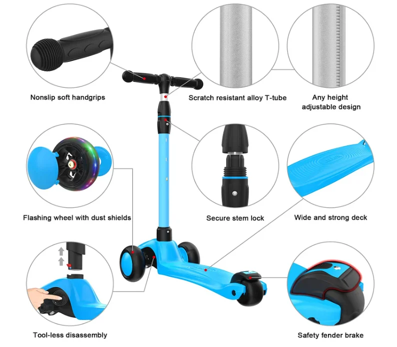 Wholesale cheap 3 wheels  child scooter mobility scooter for kids