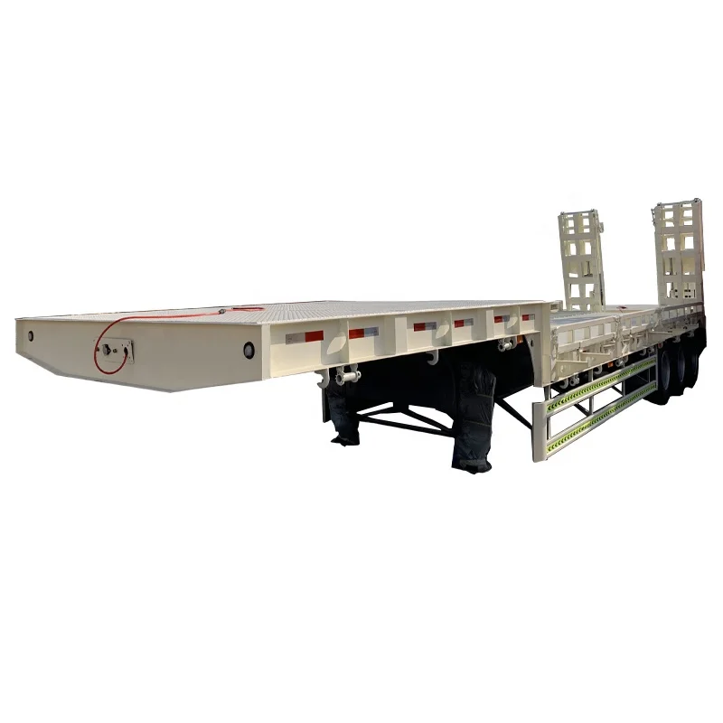 Factory Outlet 2/3/4 Axles 60/80/100 Tons Low Bed Lowbed Lowboy Loader Drop Deck Heavy Duty Dolly Semi Trailer