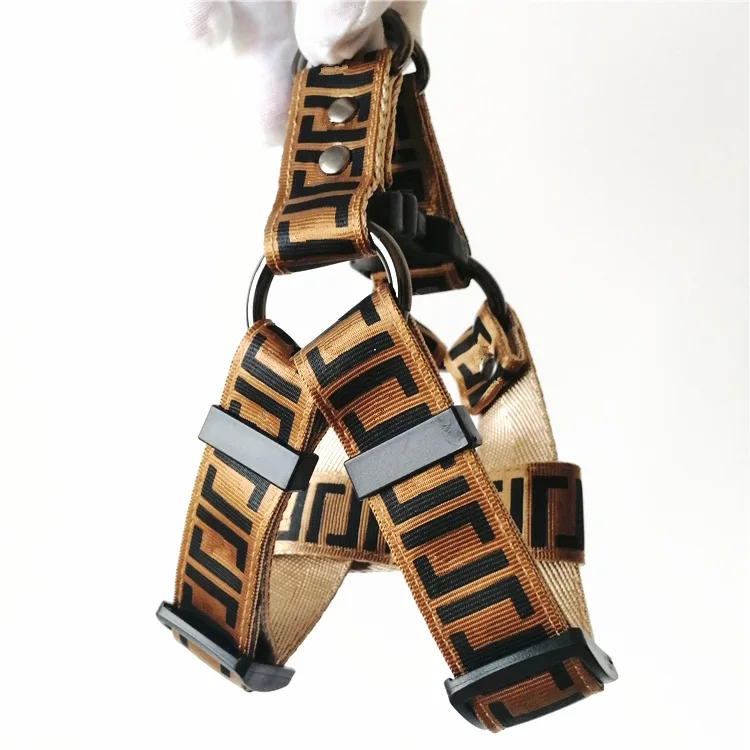 Meise Grid F Large Medium Small Teddy Schnauzer French Bulldog Collar Leash Luxury Pet Dog Harness Set