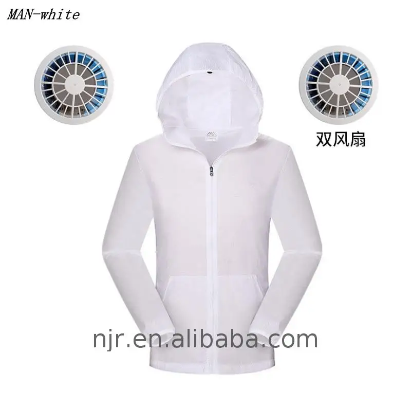 Air conditioned work shirt clothes cooling jacket with fans