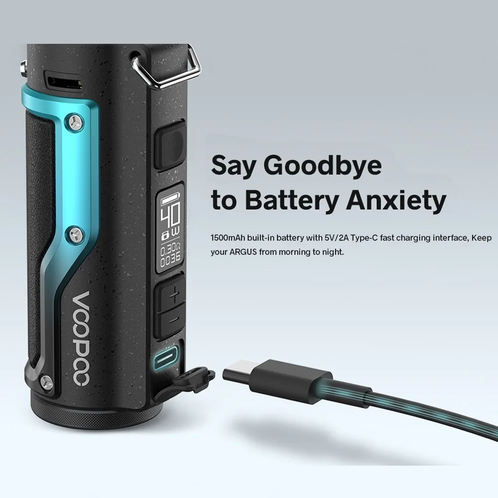 Заводская оптовая цена оригинальный VOOPOO Argus Pod Mod 40W TC Kit батарея 1500mAh электронная