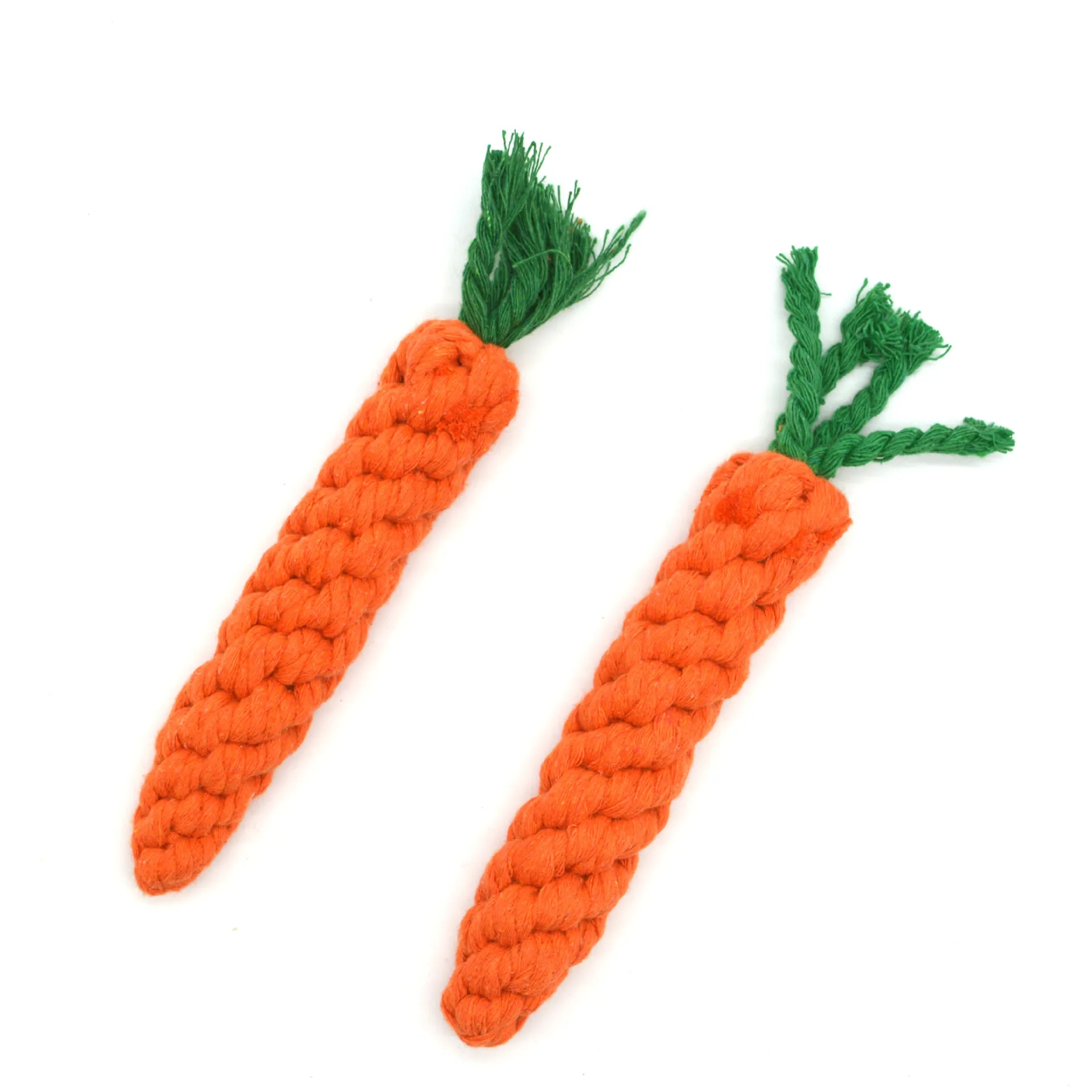 Dog Rope Knot Toy Pet Supplies Wholesale Modeling Pet Cotton Rope Woven Carrot Dog Toy