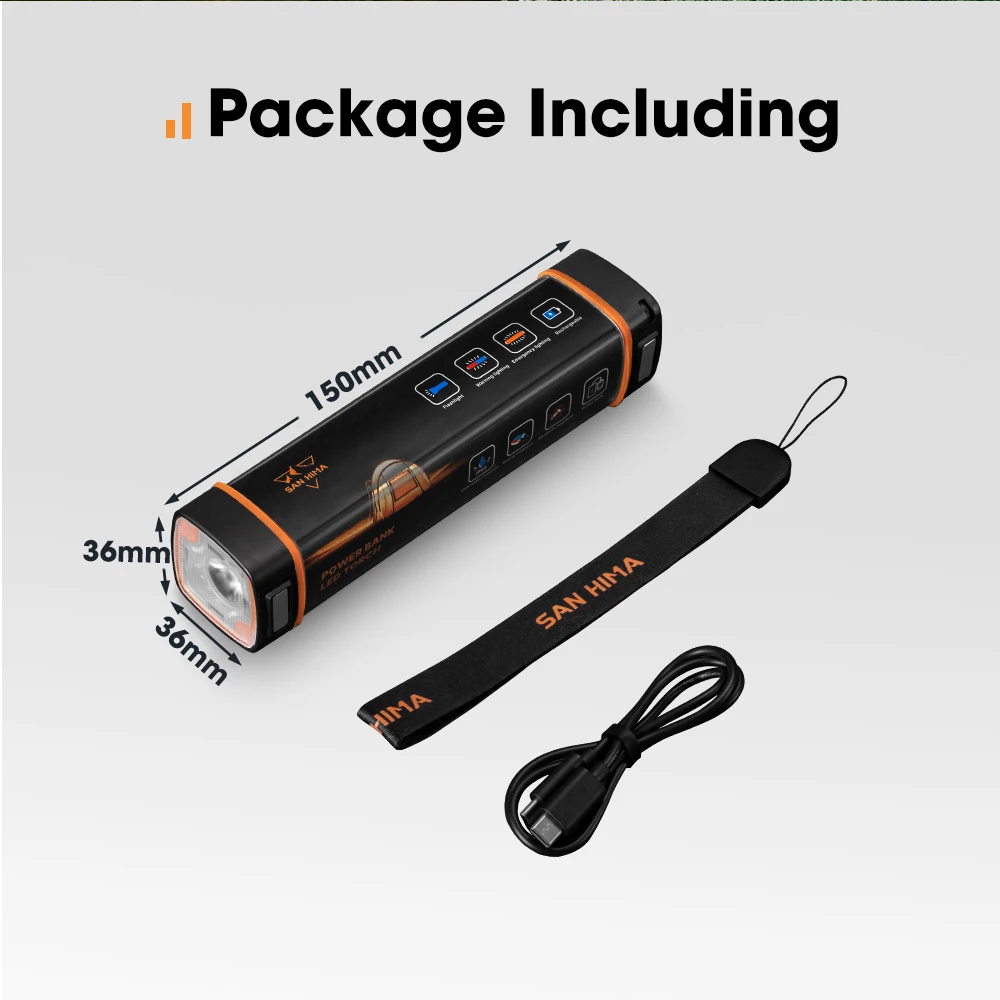 SAN HIMA Multifunctional Rechargeable LED Torch Flashlight Mosquito Repellent Lamp Camping Emergency light With Magnetic Base