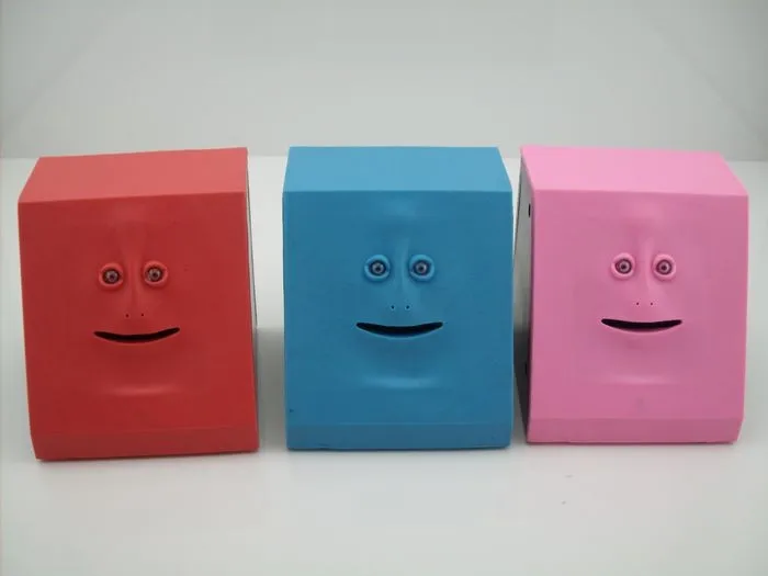 Kids Toy Face Bank Coin Piggy Bank Electronic Coin Eating Box Money Saving Box Gift For Kids