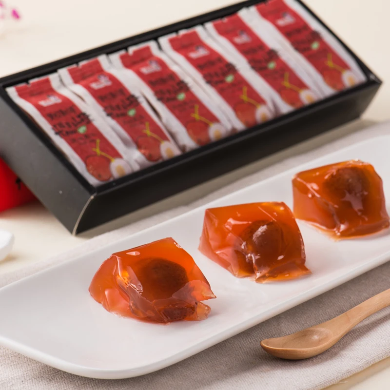  Top Quality Halal Fruit & Vegetable Snacks Sugarless Hawthorn Pulp Juice Taiwan Jelly with Factory