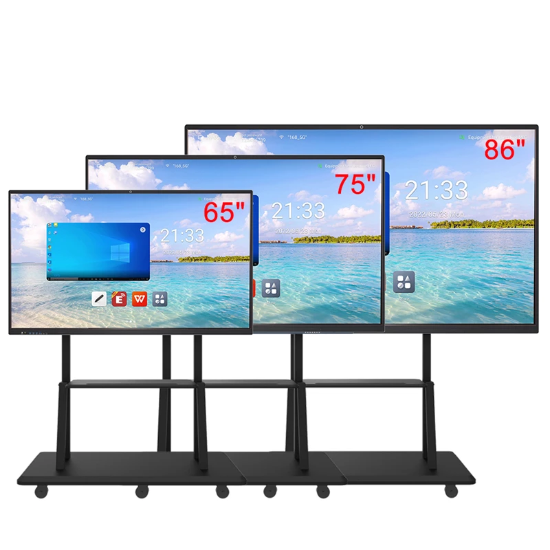 Customizable Intelligent and Multifunctional Smart Board QM-86-ZNS Interactive Display with Embedded OS Has Whiteboards