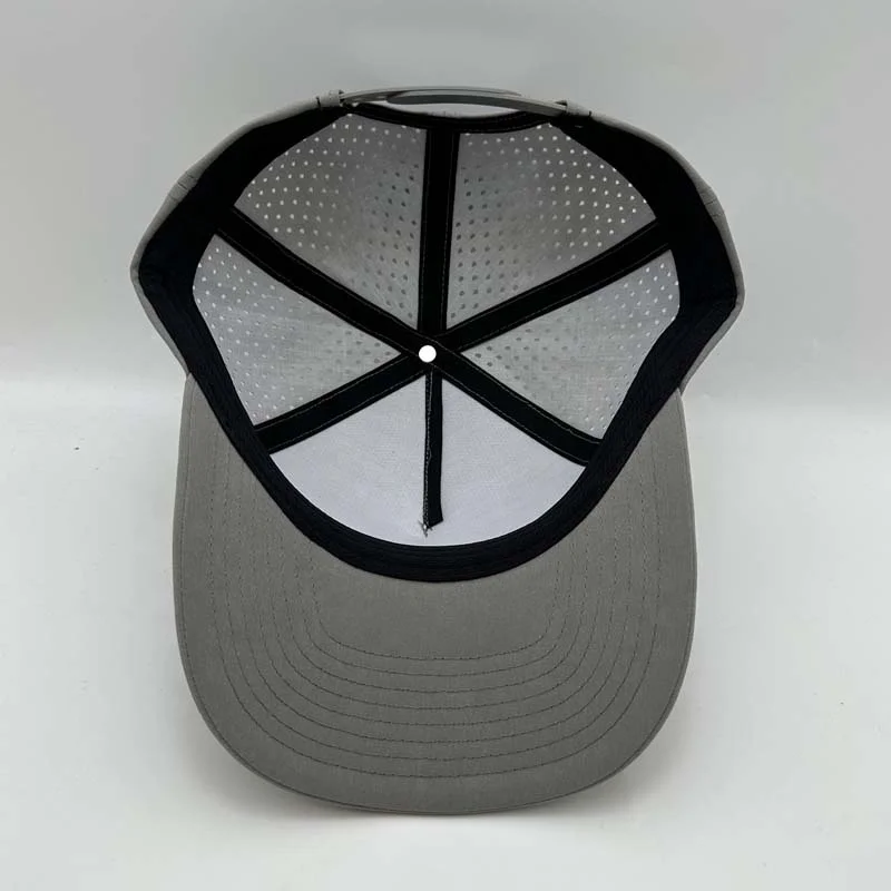 5 панелей резиновый ПВХ патч логотип Gorras водонепроницаемые бейсбольные кепки на заказ лазерное вырезание отверстия перфорированные спортивные Гольф веревочная шляпа
