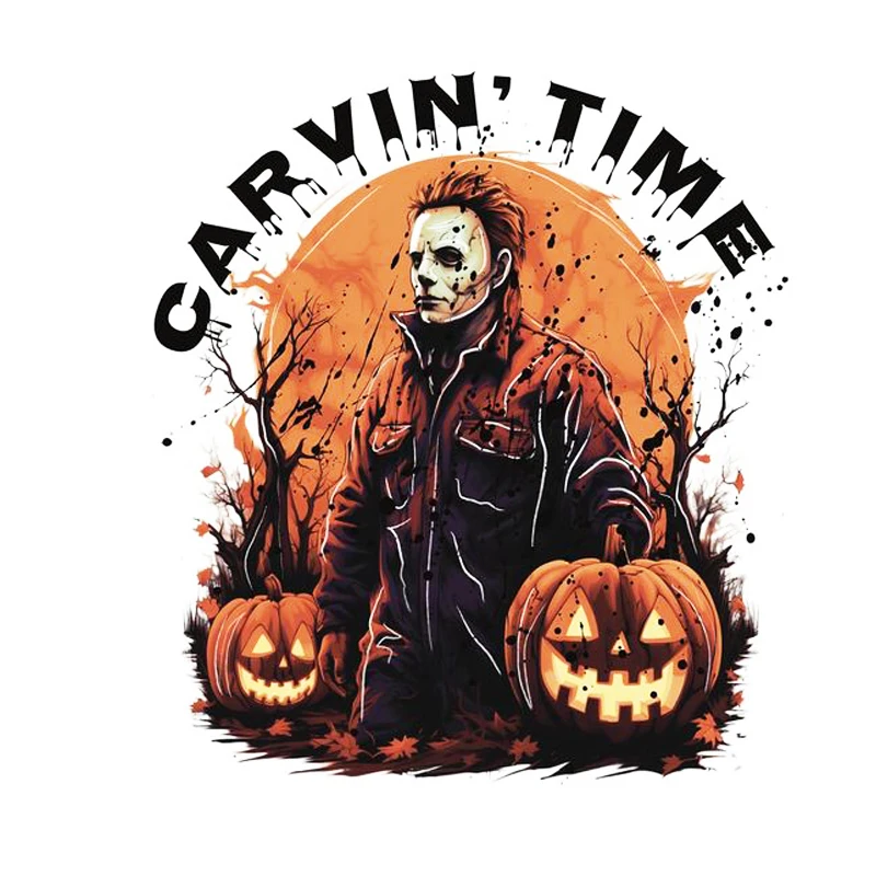 2023 Halloween PET DTF plastisol heat transfers custom vinyl film ready to press