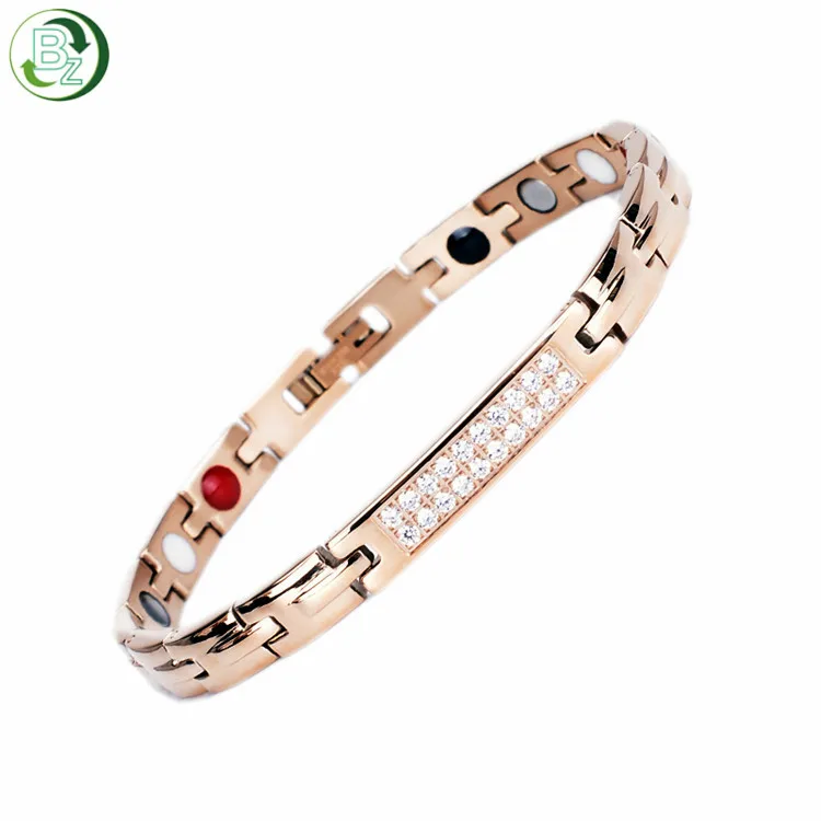 Elegant Womens Bio Magnetic Energy Titanium Therapy Bracelet Pain Relief for Arthritis Carpal Tunnel