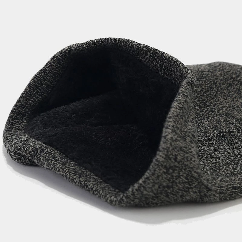 New Neck Warmer Plaid Winter Scarf Hat Glove Set Fleece Knitted Beanie Touch Screen Gloves With Custom Embroidery Logo