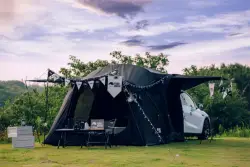 FUGU HOUSE Portable Outdoor  Polyester Automatic Quick Opening Car Tailgate Tent Shade Tent Suv Car Rear Tent For Camping