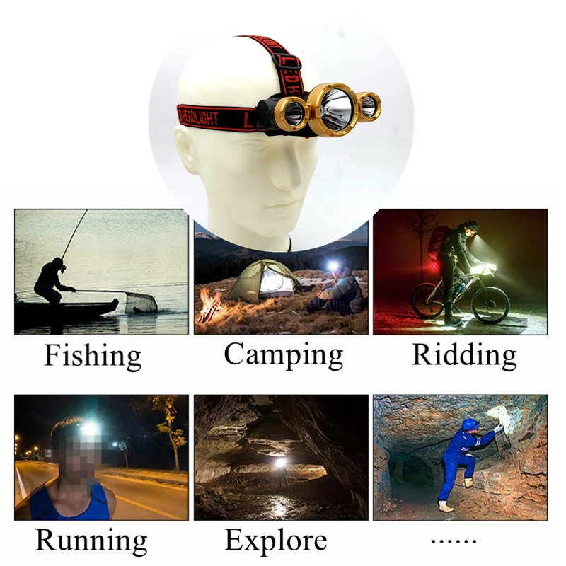 Новое поступление 2021, низкая цена, USB Перезаряжаемый налобный фонарь, налобный фонарь, готов к отправке, AMAZON FBA, доставка, индивидуальная упаковка, бесплатный образец
