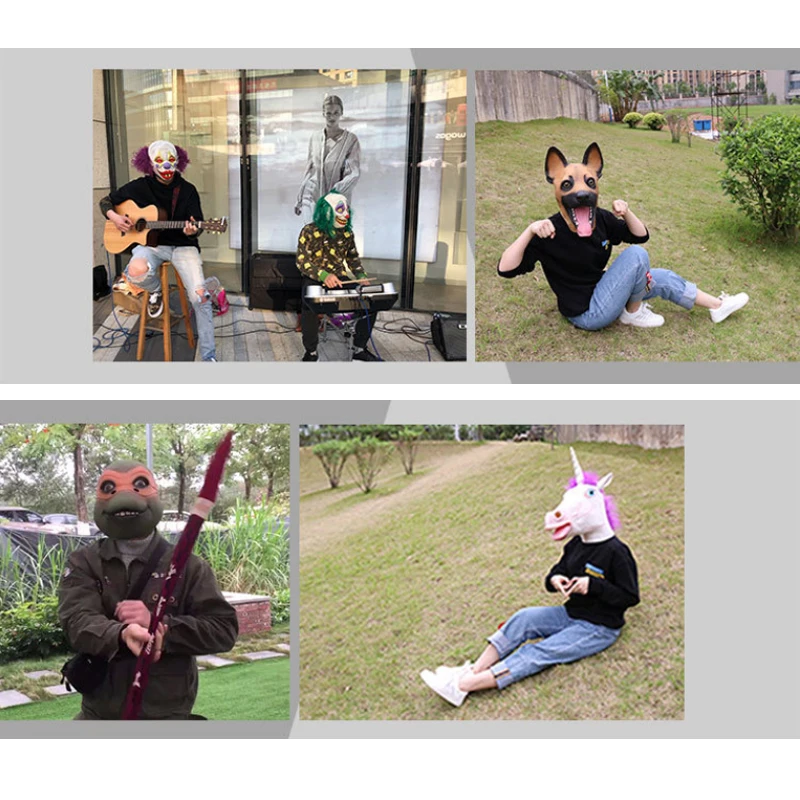 
Joker Mask Movie The Dark Knight Cosplay Horror Scary Clown Mask Halloween Latex Masks Party Costume 