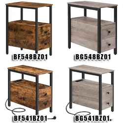 Wholesale Custom Design Side Table with Double Drawers OEM 2 Drawers End Tables