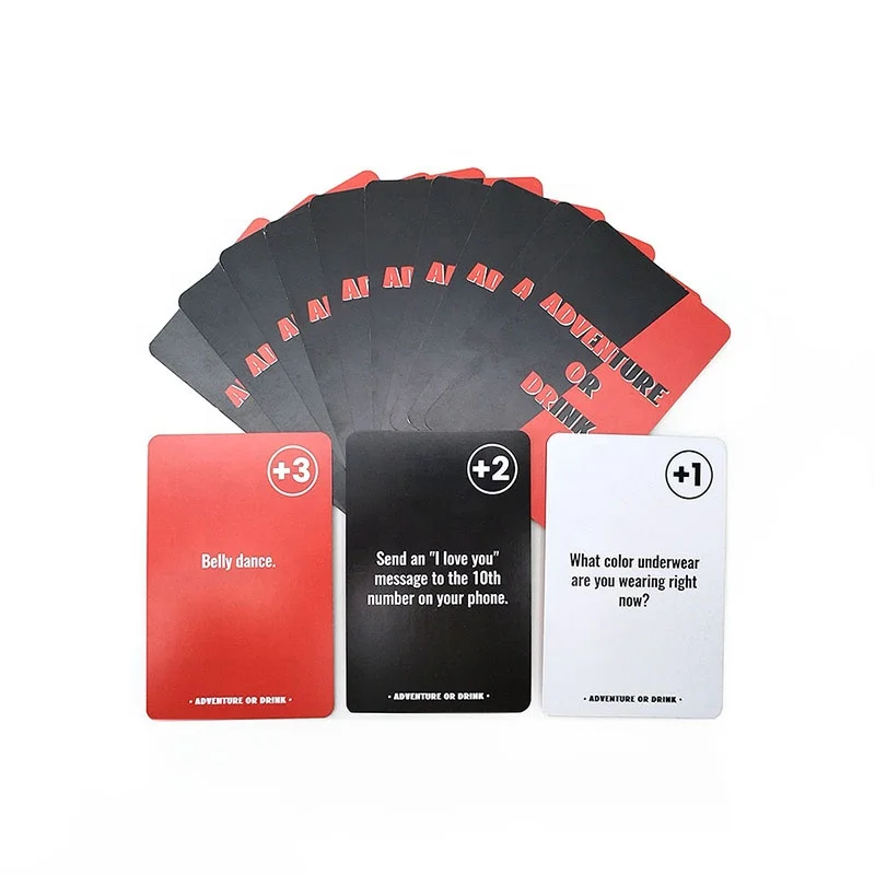 Hicreate Embossing Printing Table Drink Adult Playing Cards Drinking Family Card Game For Adult Friends Family Party