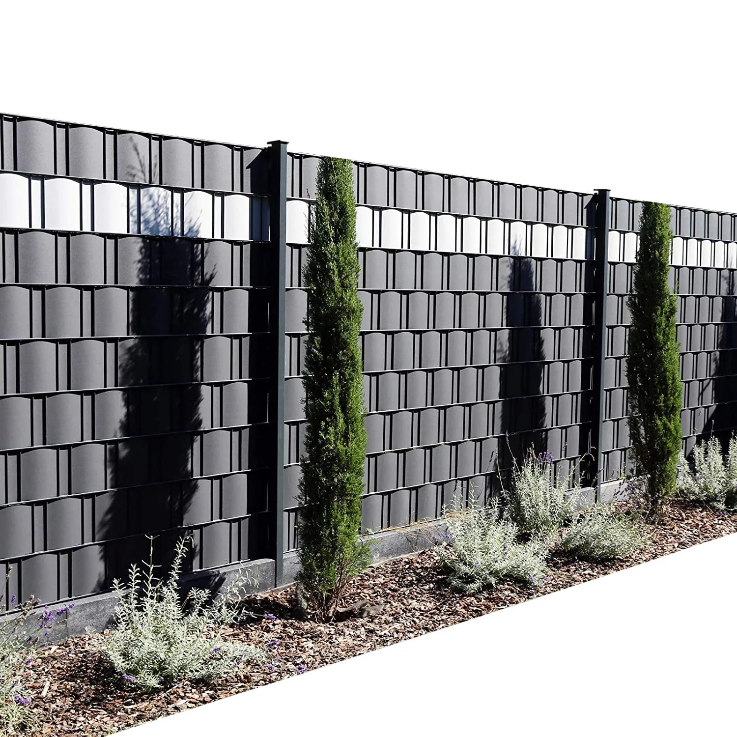 Privacy Protection PVC Garden Fence with 30 Clips Easy Installation Fence Strip