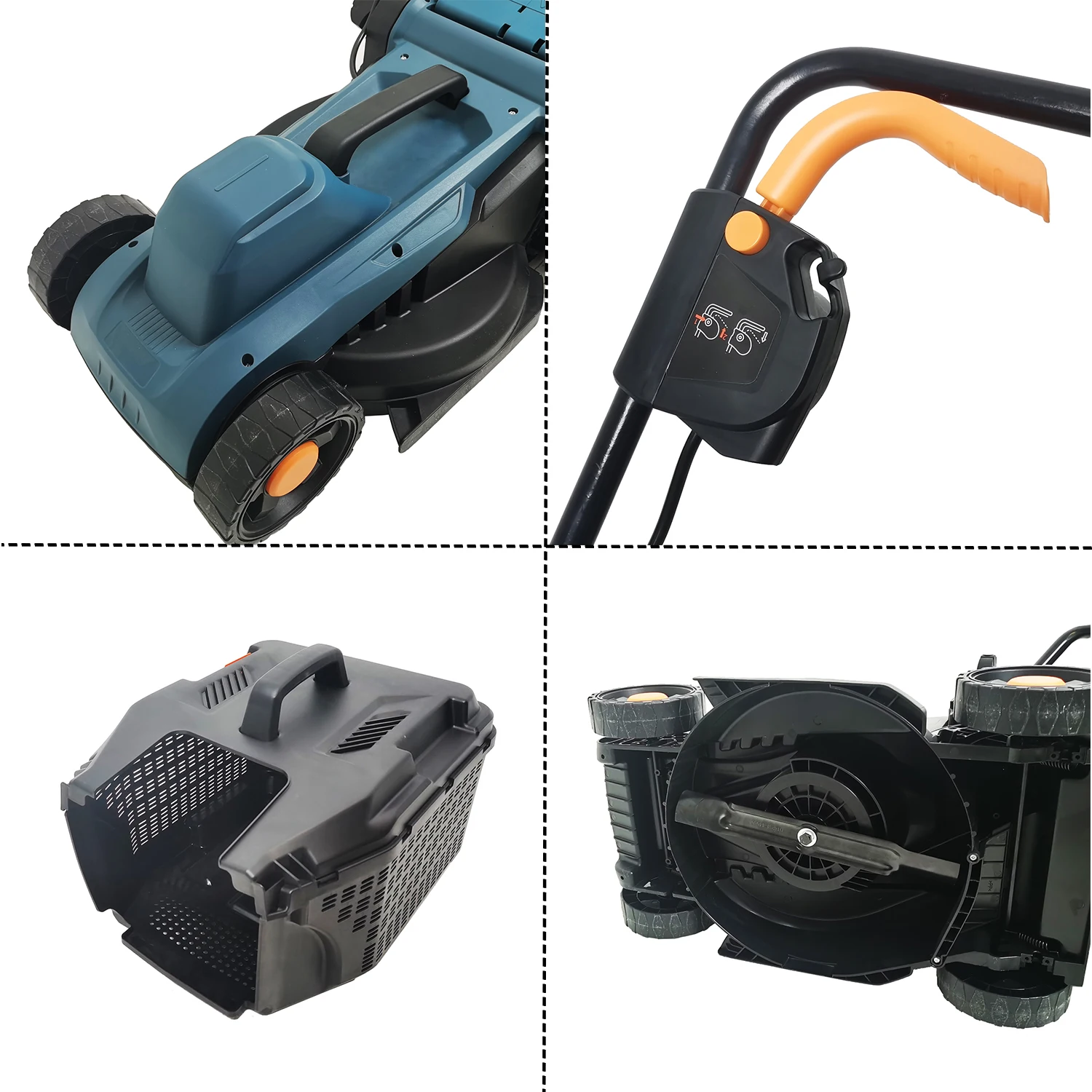 Vertak 1200W Electric Lawn Mowers Garden Power Tools Grass Cutter Machine with Grass Collection Box