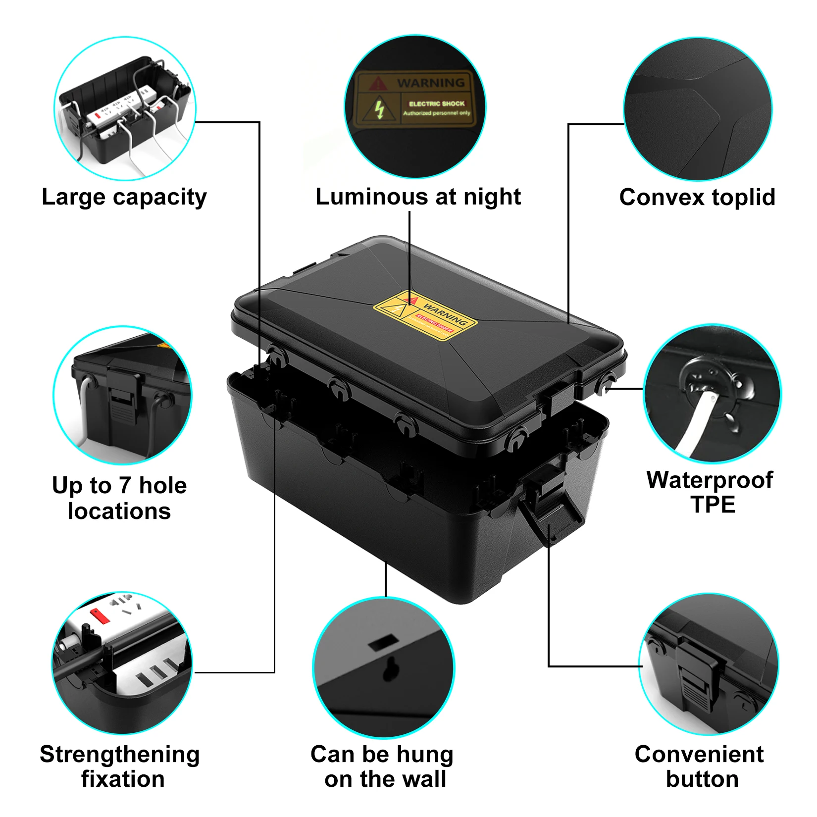 Outdoor Outlet and Plug Protector Outdoor Electrical Box Waterproof Outdoor Junction Box