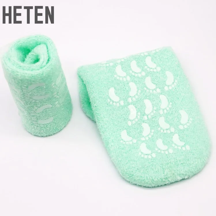 Socks grip non slip gel bottom fashion tie dye foot spa gel silicone socks for women moisturizing