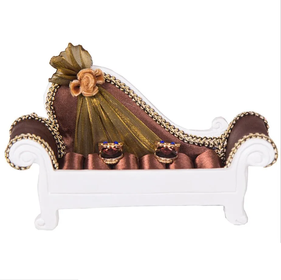 Nice Brown Sofa Table Jewelry Display Earring Birthday Gift Sets For Women