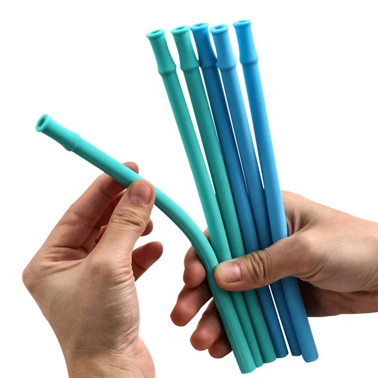 New Product Colorful Portable Eco Friendly Collapsible Silicone Drinking Reusable Straw Supplier