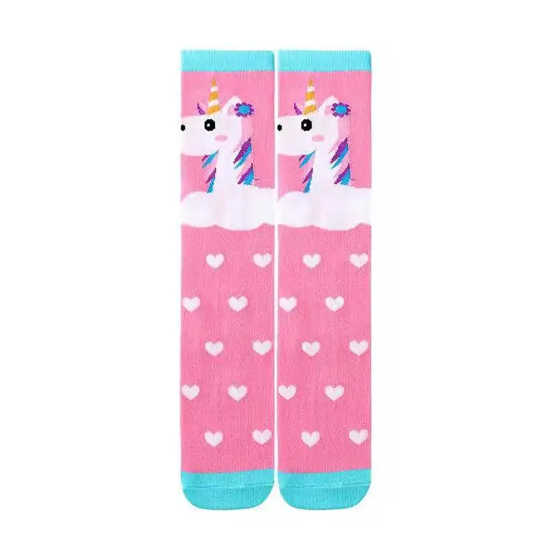 Girls Knee High Socks Cute unicorn Animal Pattern Novelty