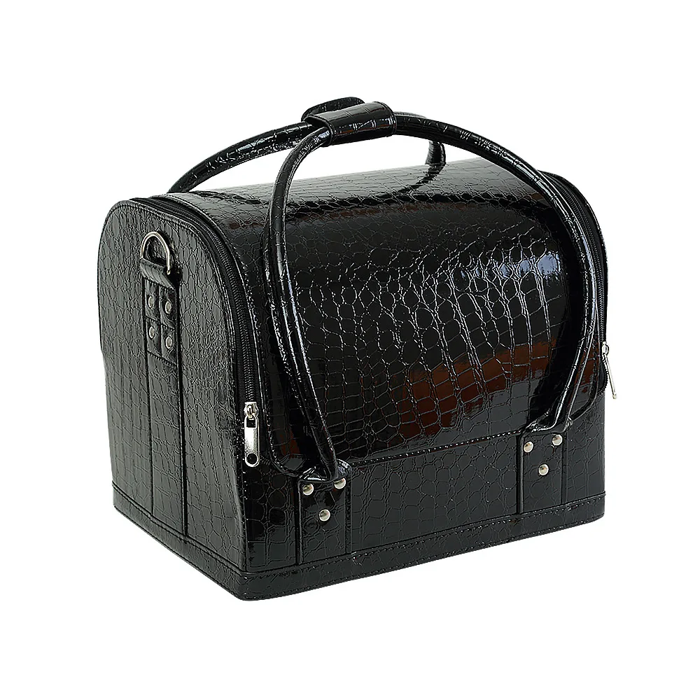 Travel Makeup Cosmetic Case Organizer Portable Artist Storage Bag with Adjustable Dividers for Cosmetics Makeup Brush