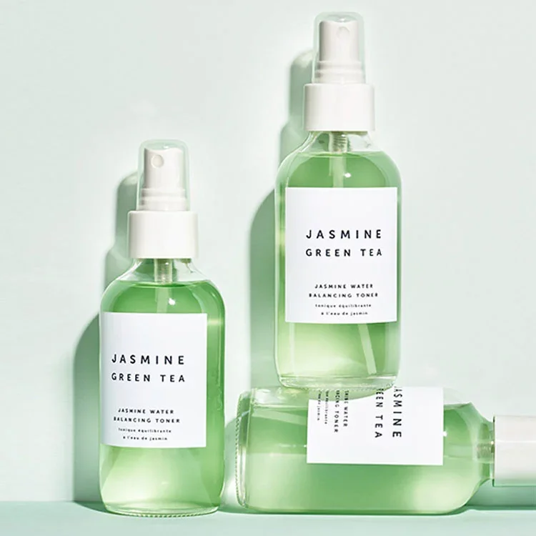 AiXin Private Label 120ML Brightening Pores Moisturizing Soothing Oil Control Green Tea Toner Face Mist Spray