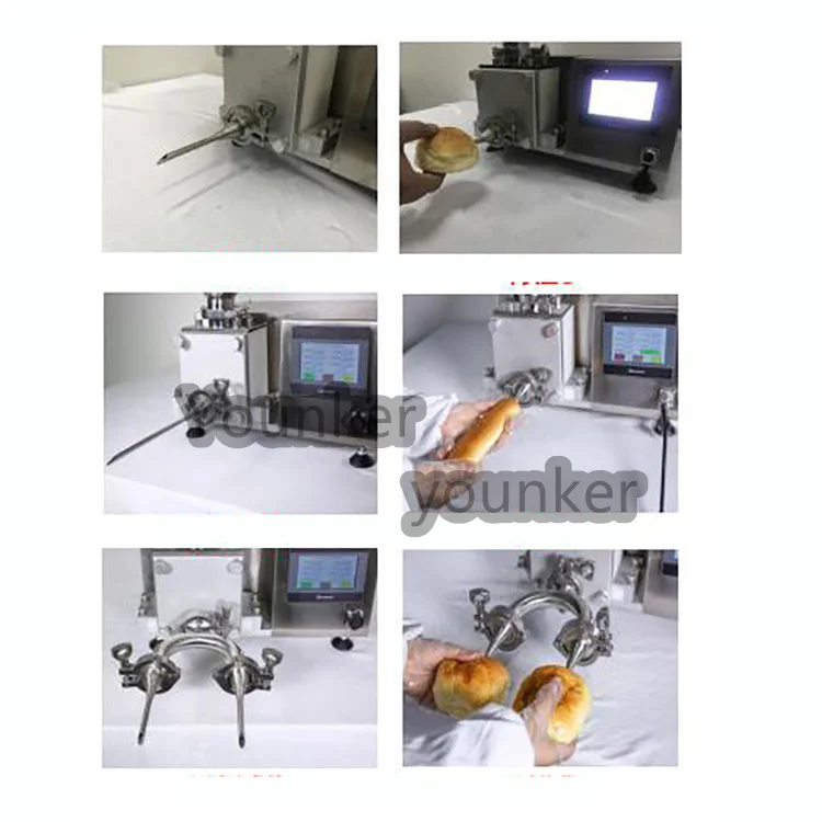 Donut Cup Cakes Depositor Chocolate Decorate Puff Decorate Bread Core Jam Cream Cake Filling Machine Cake Creaming Machine