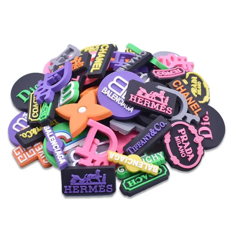 2022 New Wholesale Popular Custom Designer Rubber Brand Croc Shoe Charms DIY For Croc Soft PVC Charms Decorations Accessories
