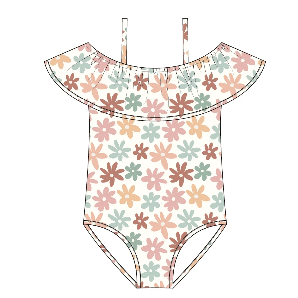 Miranda  Luxury Bathing Suits Kids One Piece Designer Monokini Letter Print Brand Swimsuits Famous Name Children Swimwear