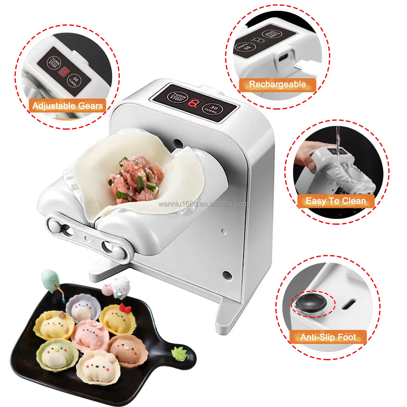 Pelmeni Ravioli Dolce South Korea Dumpling wrapper Small Plastic Electric Automatic Dumpling Maker For Home