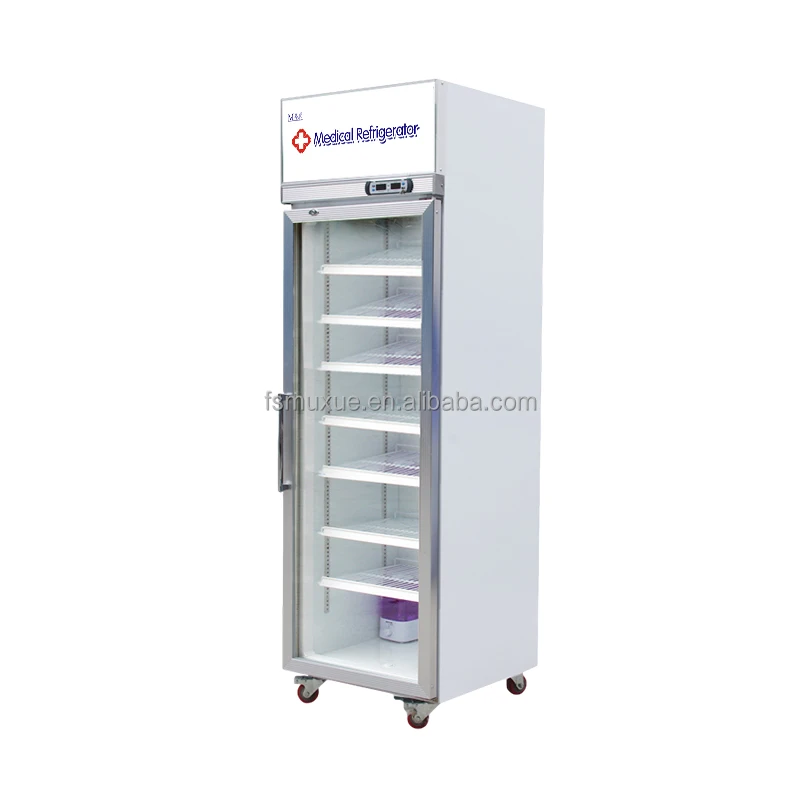  MUXUE economic 2-8 Degree 1 Glass Door lab medical refrigerator Vaccine Storage Refrigerator Hospital fridge